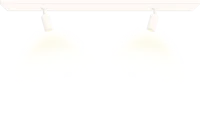 a pair of white lamps hanging on a black background